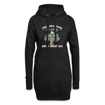Généalogie Généalogie Généalogiste - Sweat-shirt à capuche long Femme - noir - Devant