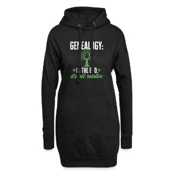 Genealogie Ahnenforschung Ahnenforscher - Hoodie-Kleid - Schwarz - Vorne