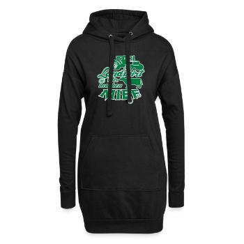 "Landwirt - Wir machen Mief" - Hoodie-Kleid - Schwarz - Vorne