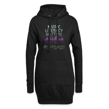 Musikkompetenz ist wichtig - Hoodie-Kleid - Schwarz - Vorne