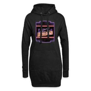 windhund humor bluthund cool spruch hundehalter - Hoodie-Kleid - Schwarz - Vorne
