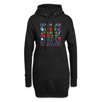 Mignon enseignante de maternelle - Sweat-shirt à capuche long Femme - noir - Devant