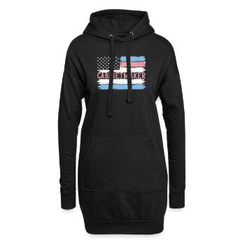 Idée cadeau de menuiserie US Pride Carpenter - Sweat-shirt à capuche long Femme - noir - Devant