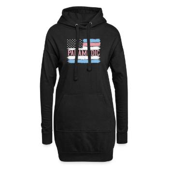 US Pride Rescuer Ambulance Gift Idea - Hoodie-Kleid - Schwarz - Vorne