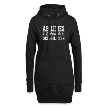 Autism awareness - abilities predominate - Hoodie Dress - black - Front