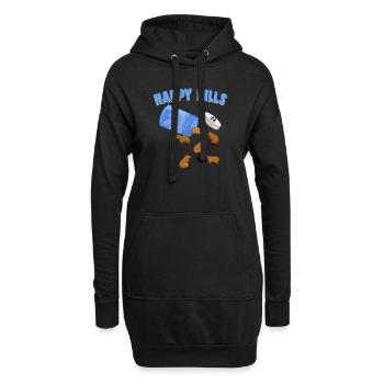 Happy Pills Capibara Lustige Capybaras Liebhaber Humor - Hoodie-Kleid - Schwarz - Vorne