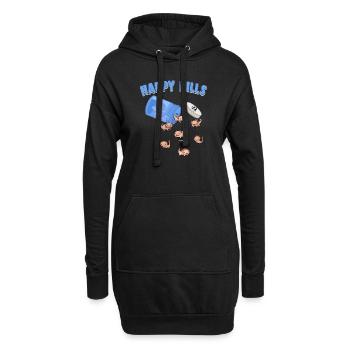 Happy Pills Axolotls Lustige Axolotl Liebhaber Humor Wortspiel - Hoodie-Kleid - Schwarz - Vorne