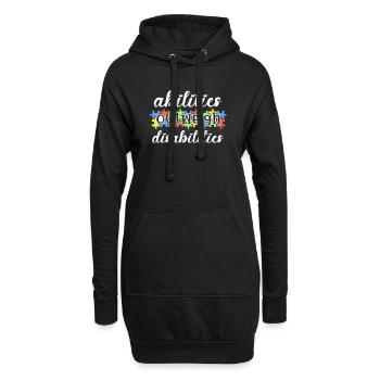 Autism awareness - abilities predominate - Hoodie Dress - black - Front