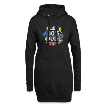 80's Dude Eighties Man - Sweat-shirt à capuche long Femme - noir - Devant
