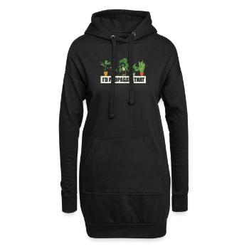 I'd Propagate That Plants Gardeners Indoor House - Hoodie-Kleid - Schwarz - Vorne
