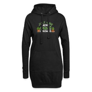 Plus qu’une plante que je promets de jardiner - Sweat-shirt à capuche long Femme - noir - Devant
