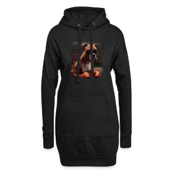 Boxer Hundebesitzer Hund Hunde Hunderasse Boxer - Hoodie-Kleid - Schwarz - Vorne