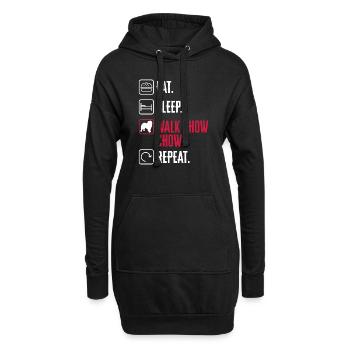 Chow Chow Hund - Hoodie-Kleid - Schwarz - Vorne