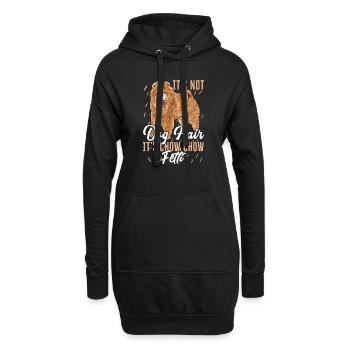 Chow Chow Hund - Hoodie-Kleid - Schwarz - Vorne