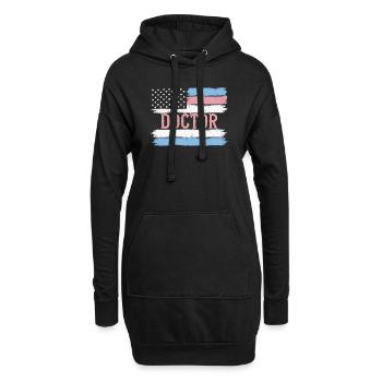 US Pride Physician Medic Doc Gift Idea - Hoodie-Kleid - Schwarz - Vorne