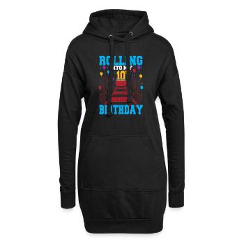 Rolling Into My 10th Birthday Amusement Park Roll - Hoodie Dress - black - Front