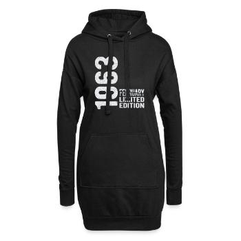 February 1963 limited Edition Year of birth - Hoodie Dress - black - Front