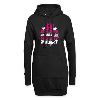 Schlager Party Outfit Kostüm - Hoodie-Kleid - Schwarz - Vorne