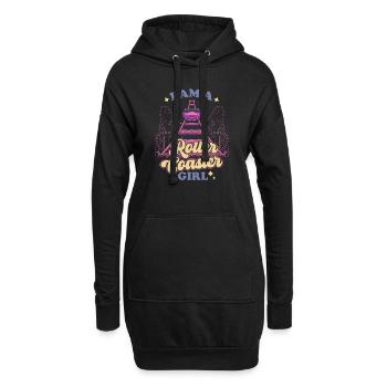 I’m A Roller Coaster Girl Amusement Park Theme Par - Sweat-shirt à capuche long Femme - noir - Devant