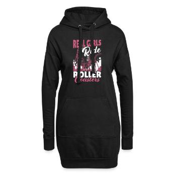 Parc à thème Vacances Femmes Real Girls Ride Roller C - Sweat-shirt à capuche long Femme - noir - Devant