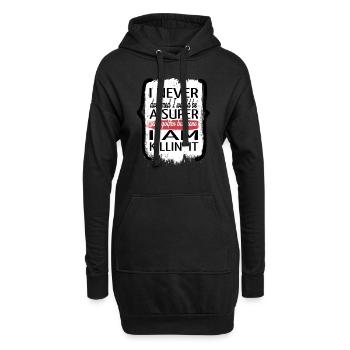 golfenfants clubs de golf drôles garçonsgolf drôlegolfcitation - Sweat-shirt à capuche long Femme - noir - Devant