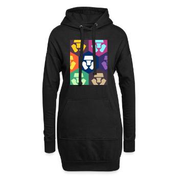 Crypto Design - Hoodie Dress - black - Front