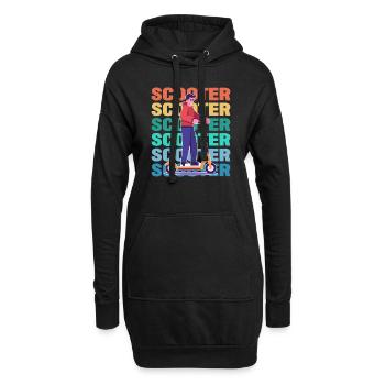 Scootering Boy Bunt - Hoodie-Kleid - Schwarz - Vorne