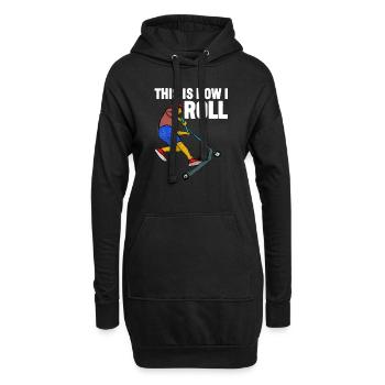 Scootering C’est comme ça que je roule - Sweat-shirt à capuche long Femme - noir - Devant