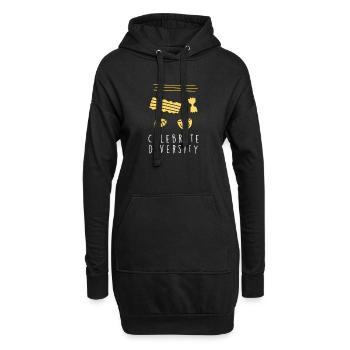 Lustige Pasta-Sprüche Essen Pasta-Liebhaber - Hoodie-Kleid - Schwarz - Vorne
