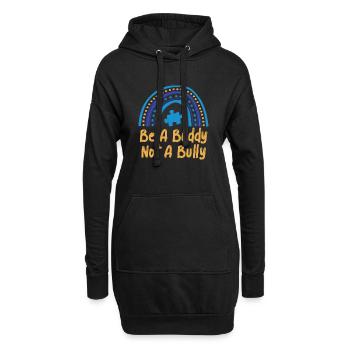 Sei ein Kumpel, kein Mobber Anti-Mobbing - Hoodie-Kleid - Schwarz - Vorne