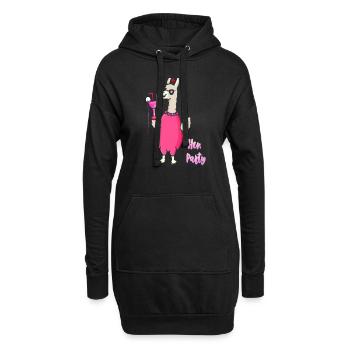 Junggesellinnenabschied Junggesellin JGA Lustig - Hoodie-Kleid - Schwarz - Vorne