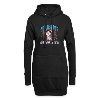 Fait ronronnant Tante 1 - Sweat-shirt à capuche long Femme - noir - Devant