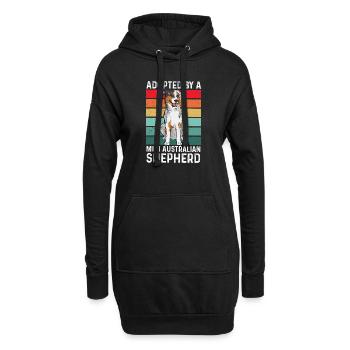 Berger australien miniature - Sweat-shirt à capuche long Femme - noir - Devant