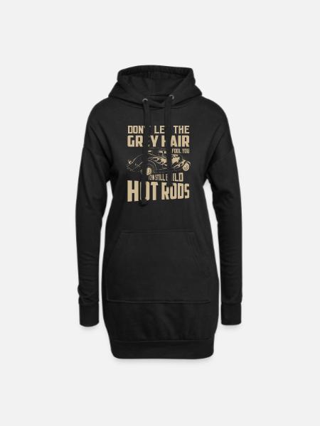 I Can Still Build Hot Rods Retro Classic Cars - Hoodie Dress - black