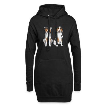 Berger australien miniature - Sweat-shirt à capuche long Femme - noir - Devant