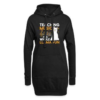 Musik zu unterrichten ist ein Riesenspaß Alpaka - Hoodie-Kleid - Schwarz - Vorne
