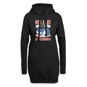Sleeping Cat Not A Lot Going On At The Moment A - Hoodie-Kleid - Schwarz - Vorne