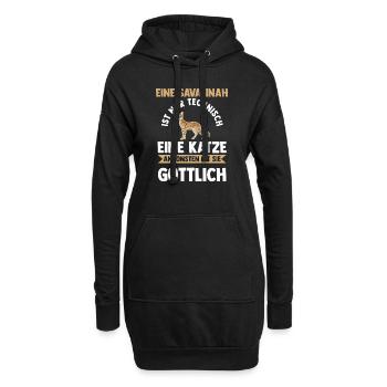 Savannah Katze - Hoodie-Kleid - Schwarz - Vorne