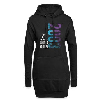 20 JAHRE. 20-jähriges JUBILÄUM. JUBILÄUM 20 JAHRE. - Hoodie-Kleid - Schwarz - Vorne