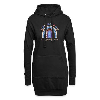 Kindergarten Lehrer Lustig Lehren Liebe Inspiriere - Hoodie-Kleid - Schwarz - Vorne