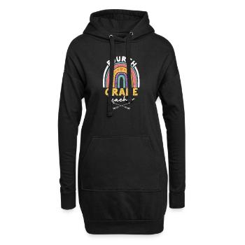 Vierte Klasse Lehrer 4. Lehre Zurück zu Schule - Hoodie-Kleid - Schwarz - Vorne