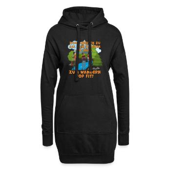 Lustiger Wanderspruch für Naturliebhaber - Hoodie-Kleid - Schwarz - Vorne