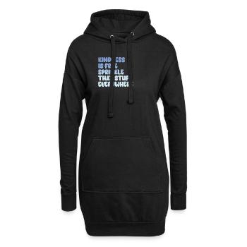La gentillesse est gratuite, saupoudrez ce truc partout - Sweat-shirt à capuche long Femme - noir - Devant