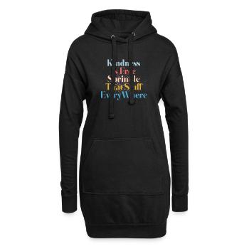 La gentillesse est gratuite, saupoudrez ce truc partout - Sweat-shirt à capuche long Femme - noir - Devant