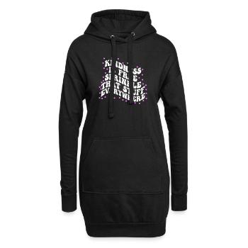 La gentillesse est gratuite, saupoudrez ce truc partout - Sweat-shirt à capuche long Femme - noir - Devant
