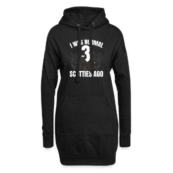 Scottish Terrier Scottie Hund - Hoodie-Kleid - Schwarz - Vorne