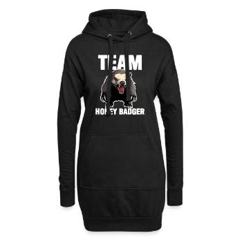 Team Honigdachs - Hoodie-Kleid - Schwarz - Vorne