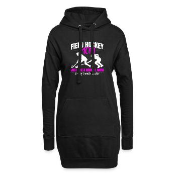 Hockey sur gazon Maman comme une maman normale Stick Play - Sweat-shirt à capuche long Femme - noir - Devant