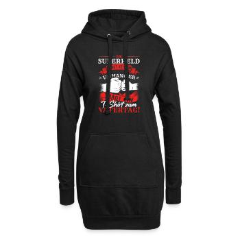 Witzige Vatertag Papa - Hoodie-Kleid - Schwarz - Vorne