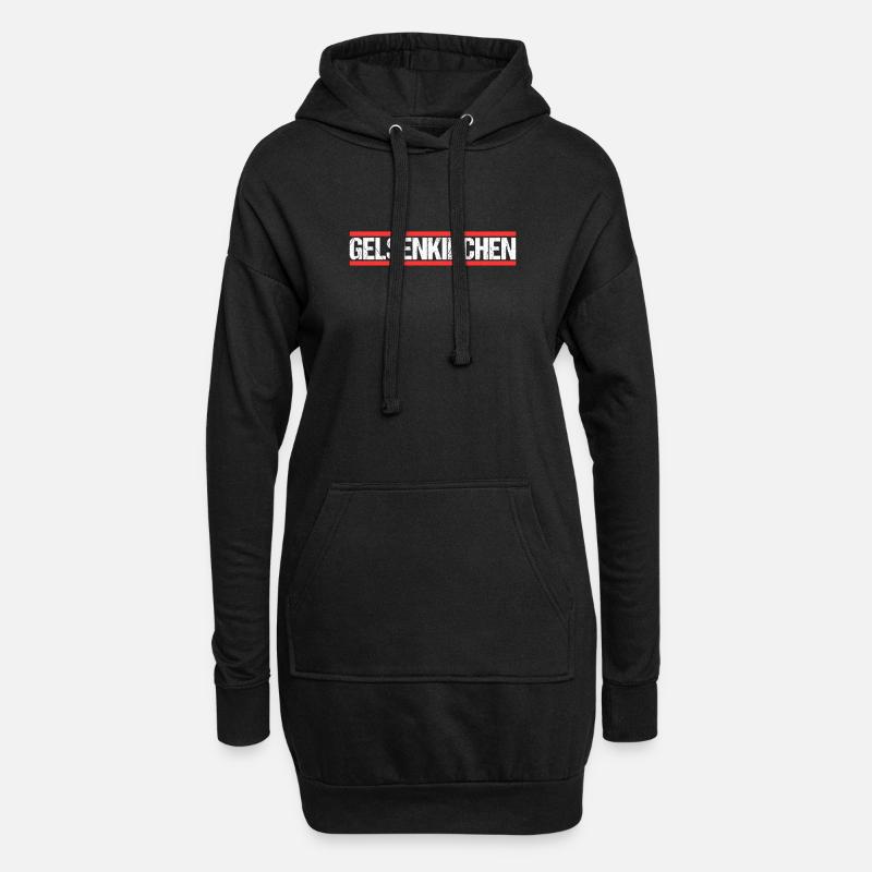 Gelsenkirchenerin Gelsenkirchener Gelsenkirchen - Hoodie-Kleid - Schwarz
